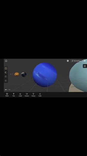 Solar System Size Comparison In Prisma 3d #prisma3d #animation #themoonwokeup