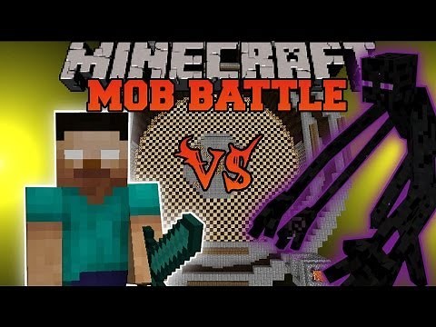 MUTANT ENDERMAN VS. HEROBRINE - Minecraft Mob Battles - Arena Battle - Mutant Creatures Mod Battles