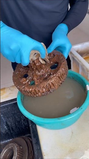 Magic Degreaser! 😱 Watch Heavy Industrial Grease Melt Away Instantly #restoration #metalwork