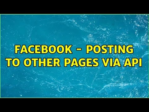 Facebook - Posting to other pages via api