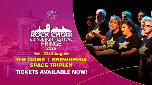 The feel-good, spine-tingling Rock Choir experience is BACK at Edinburgh Festival Fringe 2025! From 1st – 23rd August, we’ll be bringing powerful harmonies, iconic hits, and pure joy to the festival stage. 3000 Rock Choir members across 46 incredible performances! Stay up to date with all things Rock Choir at Edinburgh Fringe by following our official page: Rock Choir at Edinburgh Fringe 🎟 𝗚𝗿𝗮𝗯 𝘆𝗼𝘂𝗿 𝘁𝗶𝗰𝗸𝗲𝘁𝘀 𝗻𝗼𝘄: https://www.thespaceuk.com/shows/2025/rock-choir-live-1 #RockChoi