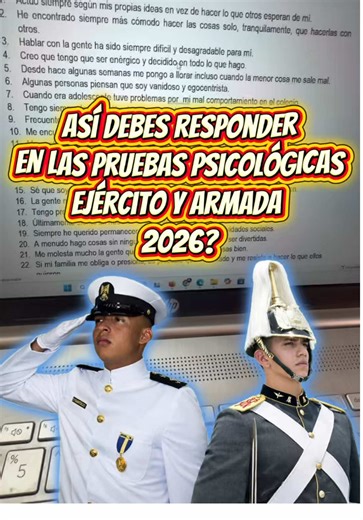 Preparación para Pruebas Psicológicas del Ejército y Armada 2026