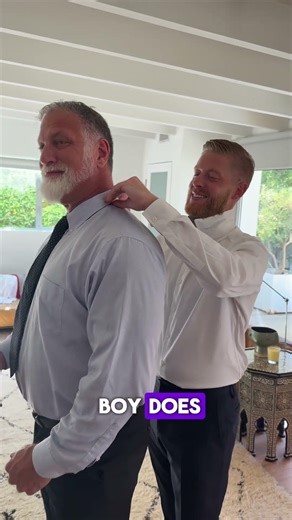 Ever help Dad get dressed for work?