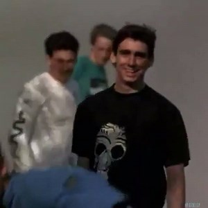 Closing credits of Police Academy 4 (via @elpatosk8): Steve Caballero, Chris Miller, Tommy Guerrero, Lance Mountain, Mike McGill & moi. 󾠔: SUICIDAL TENDENCIES - "Possessed to Skate" | Tony Hawk