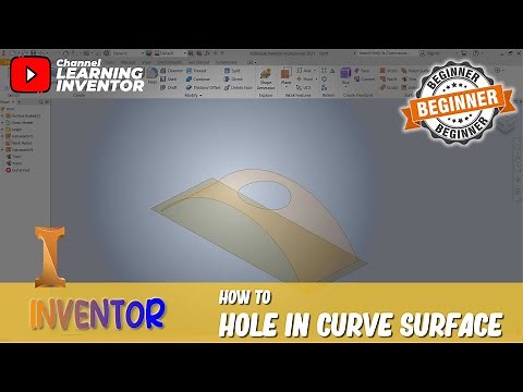 Inventor How To Hole In Curve Surface