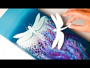 UNBELIEVABLE Dragonfly Painting YOU Can Try! | AB Creative Acrylic Swipe Tutorial