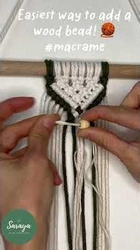 Tuto: Macrame Bead Hack | Ajouter une perle facilement ✨ #macrame #macrametutorial #makramee #diy