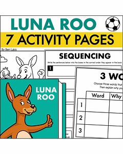 Luna Roo Kangaroo Activity Pack, Homeschool Literacy (PDF Download) - Etsy Australia