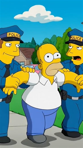 Homer gets arrested for being fat 11 sub special