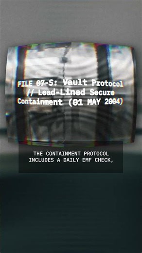 FILE 00307-S: Vault Protocol // Lead-Lined Secure Containment