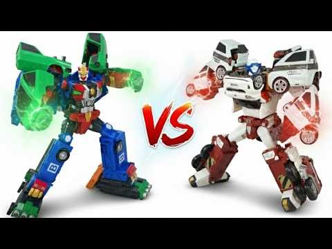 Hello Carbot Road Saber vs Tobot Quatran Review | 헬로카봇 로드세이버 vs 또봇 쿼트란