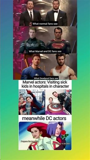 Marvel vs DC Fans Be Like Funny Superhero Meme#marvel #dc #marvelvsdc #superheromemes #memes #yt