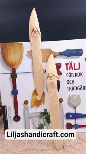 Hand-Carved Nisse (Gnome) Bookmark – Scandinavian Folk Art