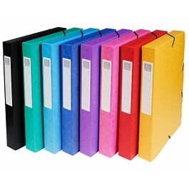 Exacompta Box File A4 40mm Pack of 5 Assorted