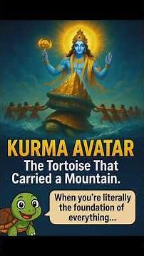 Lord Vishnu's kurma avatar story.