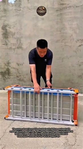 Powered Mobile Work Platform With Adjustable Lifting Mechanism