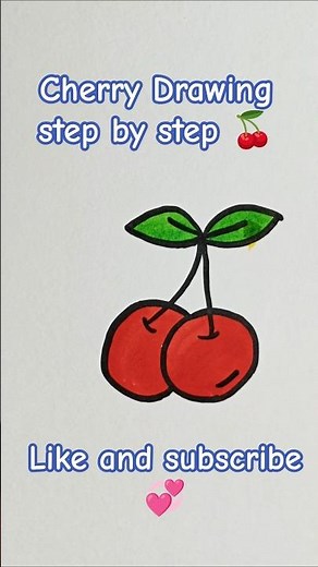 Cherry Drawing for Kids | Easy Step by Step | Artika by Sonika