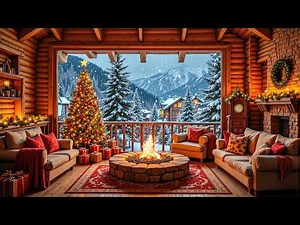 Christmas Music Ambience 🎄 Relaxing Piano Music & Fireplace in a Snowy Day ❄️ Peaceful Christmas Eve