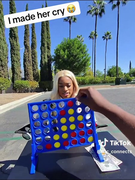 I made her cry 😭 #connect4