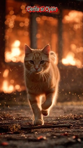 Si Oyen menyelamatkan nenek tua #kucinglucu #oyen #funny