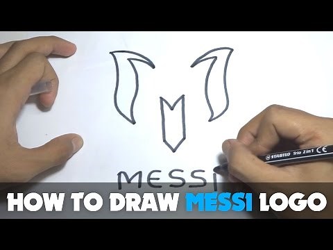 How to Draw a Cartoon - Messi Logo (Tutorial Step by Step)