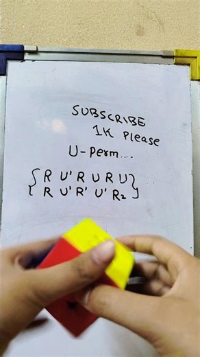 U-PERM ALGORITHM 3X3 🔥🔥#shorts #rubikscube