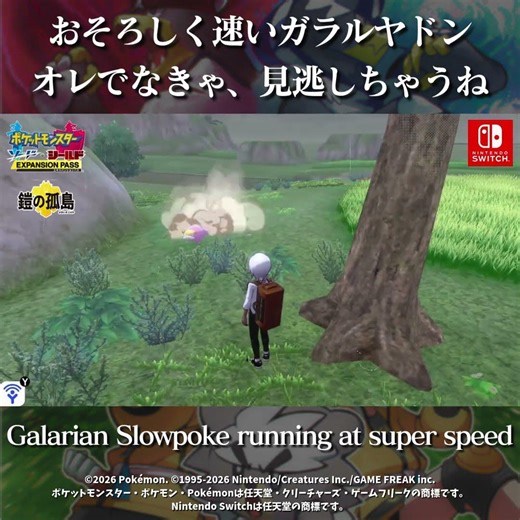 【Pokémon Sword and Shield:The Isle of Armor】おそろしく速いガラルヤドン オレでなきゃ、見逃しちゃうね #ポケモン #ポケモン剣盾 #ゲーム