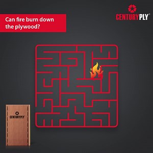 Were you able to find a way for fire to reach the plywood and burn it down to ashes? Well, it isn’t possible because this plywood is fire retardant. CenturyPly Firewall - Aag Se Bachaye Shop online from our Eshop: http://centuryply.com/eshop #CenturyPly #FireRetardantPlywood #FirewallTechnology #AagSeBachaye #homeswithcenturyply | Century Plyboards India Limited