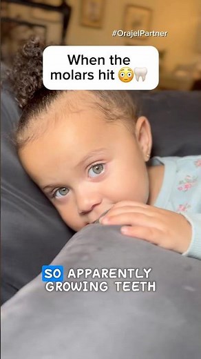 #ad Teething round 2 hits different!😫 ‪@orajel‬ Baby still coming in clutch for the toddler molars!