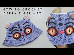 KPOP DEMON HUNTERS! 🐱 Derpy Tiger Hat Crochet Step-by-Step Tutorial