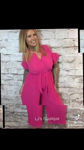 ✨NEW✨ Beautiful & Smart Pleated Jumpsuit https://www.ljsladiesboutique.co.uk/product/juliet-jumpsuit-best-fits-12-18/ | LJ’s Boutique Ltd