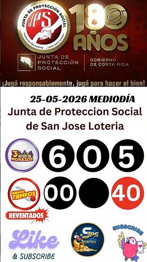 🎯 Sorteo TICA EN VIVO 12.55 PM Nuevos Tiempos 3 Monazos Reventados Hoy Lunes 25 de Mayo 2026 #jps