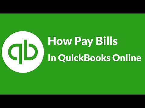 How To Pay Bills In QuickBooks Online 2016