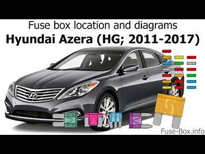 Fuse box location and diagrams: Hyundai Azera (HG; 2011-2017)