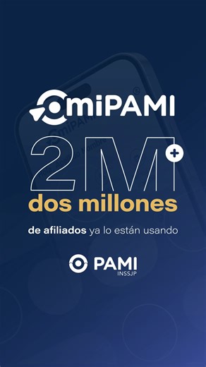 ¡Más de 2️⃣ millones de registros en Mi PAMI! Una plataforma para estar más cerca tuyo, donde podés encontrar y realizar sus trámites de manera más simple. 👉 Recordá siempre descargarla de forma gratuita desde la tienda oficial de tu celular 🙌 Registrate y accedé a toda tu información. 🔗 https://www.pami.org.ar/mipami | PAMI