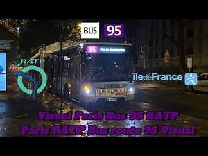 Visuel ligne 95 RATP. Paris Bus route 95 visual. #bus #iledefrance #ratp