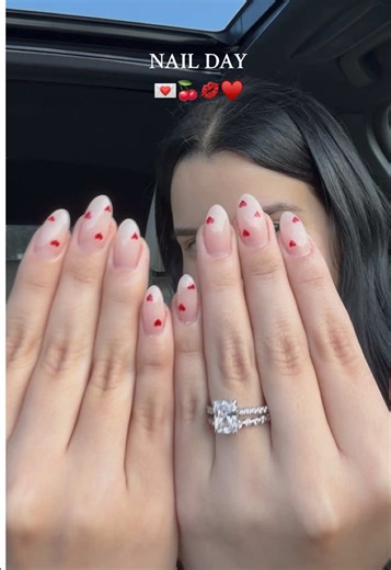 Valentines nails! 🍒❤️💌 if you don’t yap at Cali Coffee, did you even go? 😂 #nailart #nailday #nailinspo #valentinesnails #nailideas #nailsoftiktok #relatable