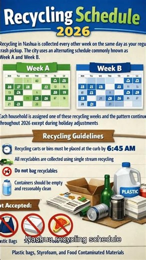 Nashua Trash Schedule 2026 Complete Pickup Guide