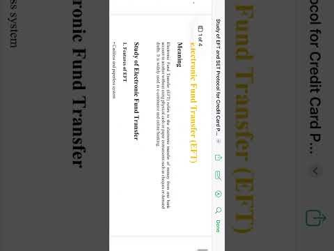 Study of EFT and SET Protocol for Credit Card Payment 1