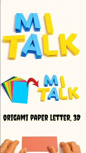 DIY Paper Letters | Creative Alphabet Art with Origami Folds #5minutescreative #origami #paper