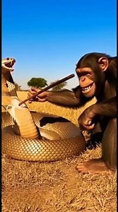 Baboon Heals a Snake | Jungle Doctor Miracle? 🐍🩺 #animalrescue #animals #wildlife