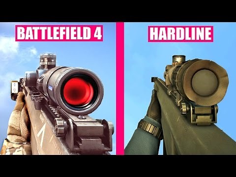Battlefield Hardline vs Battlefield 4 - Weapons Comparison