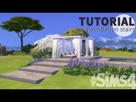 Foundation stairs tutorial: How to build a foundation stairs in Sims 4 without CC