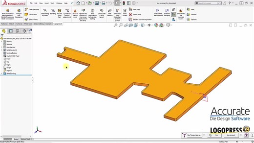#striplayout #logopress #progressivedie #stamping | Accurate Die Design Software, Inc.