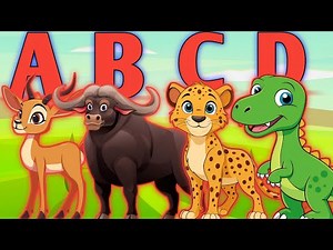 🦕ABCD Prehistoric Safari Animal Sounds Song | Nursery Rhymes🎵 | ABC Jungle Safari Animals Songs
