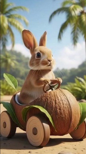 🐿️🤣 Squirrel Driving a Coconut Car 🚗 | Funniest Animal Video Ever | Viral Kids Reels 2025