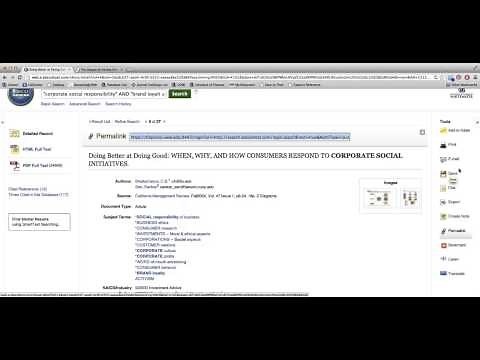 Finding Permalinks in Library Databases