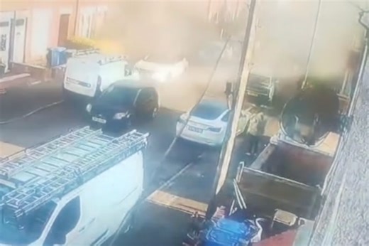 Watch: Moment suspected gas explosion rips through Derbyshire house