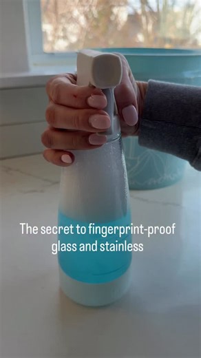 🫧 The “No-Fingerprint” Secret 🫧 The secret to fingerprint-proof glass and stainless steel isn’t in the cleaning aisle—it’s in your dishwasher! 🍽️✨ I am officially obsessed with this DIY mix. Adding Jet Dry creates a barrier that makes surfaces streak-free, smudge-proof, and—most importantly—paw-print and finger-proof! 🐾🙌 It even repels dust, so you don’t have to clean as often. 🧪 The Recipe: • 12 oz Water • 2 oz Jet Dry (Rinse Aid) • 2 oz Rubbing Alcohol ✨ Why it works: • Jet Dry: Acts as 