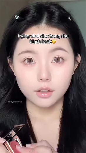 4.1M views · 57K reactions | Trying The Viral Blush Hack #blush #blushtutorial #makeuptutorial #makeuphacks #makeuphack #makeuphacksandtricks #makeup | Nadya Taffyta | Facebook